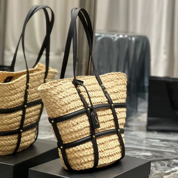 

7a quality Womens handbags waterproof Beach travel bag luxury Rive Gauche basket tote designer bags mens wallet linen clutch Shoulde bags weave Bucket Crossbody bag