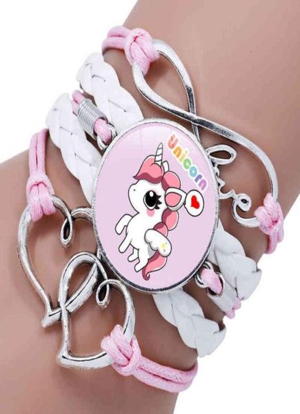 

unicorn braided kids bracelet for girls friendship s jewelry multilayer charm fashion gifts8302502, Golden;silver