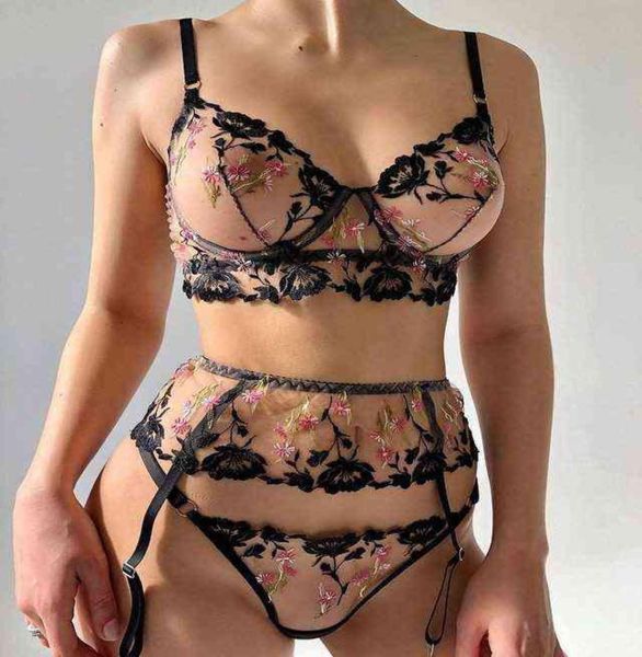 

nxy underwear 2022 lace embroidery with steel ring set 2206097616459, Red;black