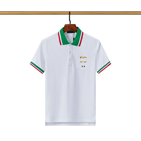 

men's polos 2023 new short sleeved shirt summer fashion brand loose female designer casual couple flower shirt, White;black