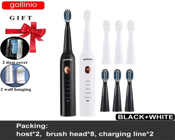 

gollinio tooth brush usb fast charging electric rechargeable gl11a1 waterproof xp7 replacement head delivery within 24 hours 220226486750