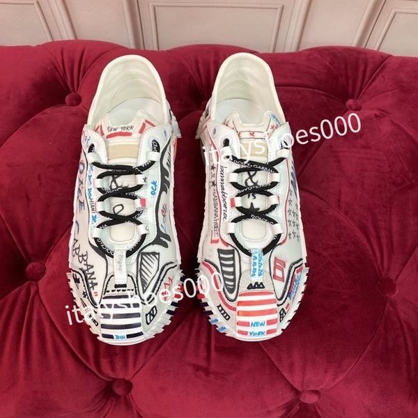 

2023 new luxury designer calfskin casual shoes men women vintage sneaker reflective sneaker platform trainers sneakers lace-up, Black