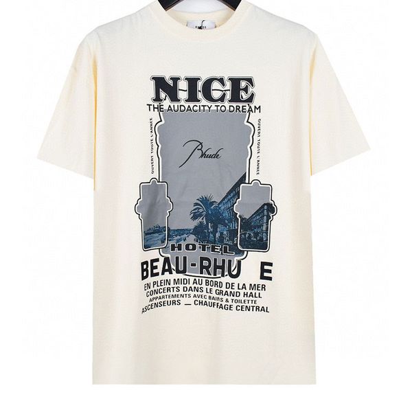 

fashion mens landscape printed nice short sleeved t shirts women designers t-shirts tees cottons man s casual luxury clothing polos sleeve, White;black