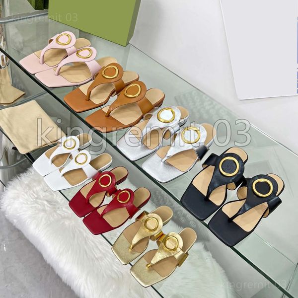 

ggity women designer slippers blondie flip flops luxury leather sandals classic summer slides fashion mules leather beach slippers, Black
