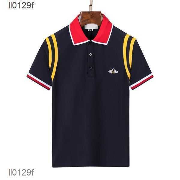 

ts designer t shirt high street solid color lapel polos printing cottom clothing tees polos plus size badge decoration #ch6 z84h, White;black