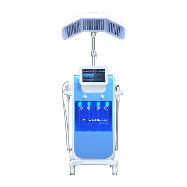 

small bubble hydrafacial machine facial spas care skin rejuvenation water peeling face skin pore cleaning hydro dermabrasion h2o2 skin care, Black;white