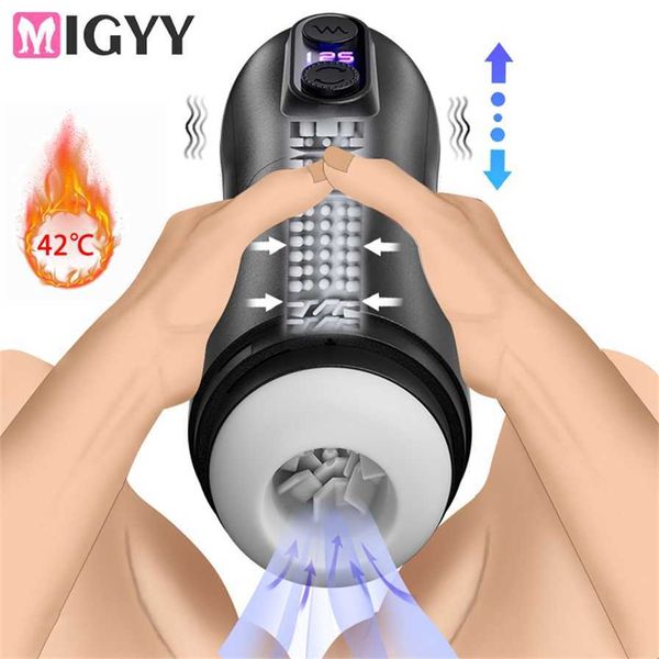 

male toy automatic telescopic heating masturbator cup for men real vaginal pocket product 75% off outlet online sale