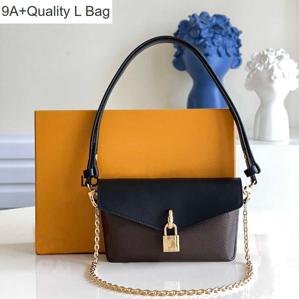 

2023 new 9a l bag delicate knockoff designer shoulder bag 19cm luxury chain bag m80559 yl146, Black