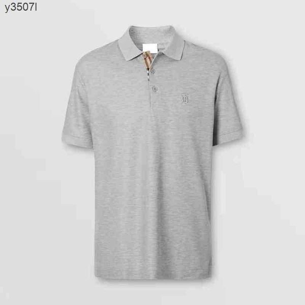 

burbrerys european station bajia casual polo shirt mens classic solid color tb letter embroidery summer b short sleeve tshirt men 6h9w, White;black