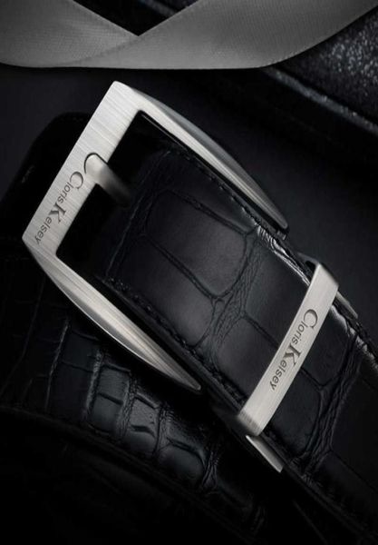 

new mens alligator pattern casual belt 33cm pin buckle business jeans belts fashion brand men belt7187301, Black;brown