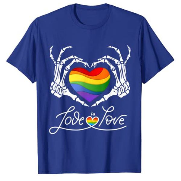 

shirts t men's rainbow skeleton heart love is lgbt gay lesbian pride t-shirt be kind you lgbtq graphic tee science real clothes fashio, White;black