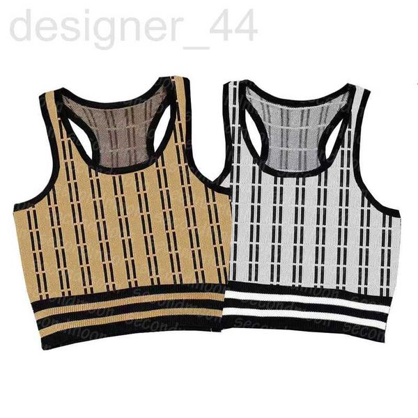 

women's tanks & camis designer jacquard tank women gym sport summer breathable knitting vest sleeveless knits tees 8de9, White