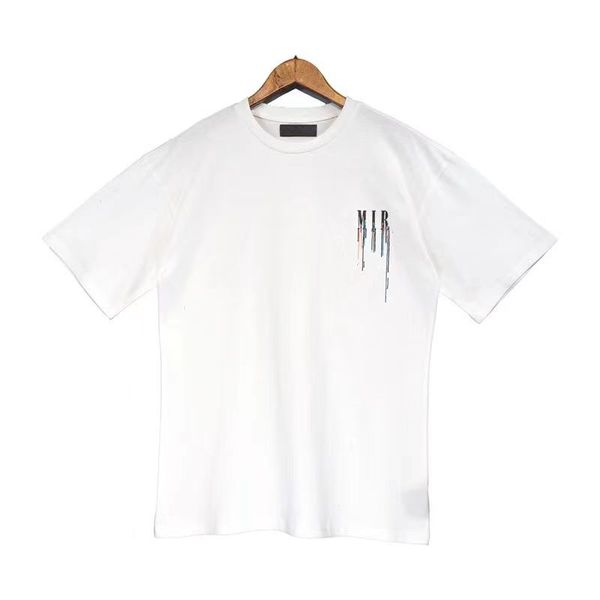 

23s mens t shirt designer t shirt mens tees pure cotton breathable simple and versatile trendy retro couple matching clothing, White;black