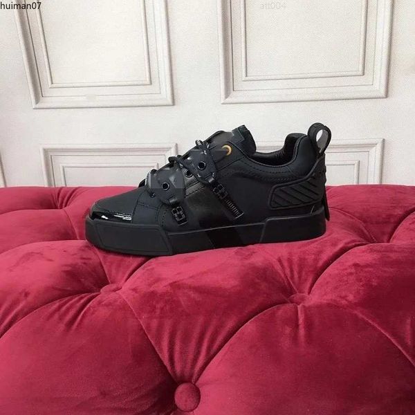 

fashion shoe sneakers womens casual shoes designer women leather lace up color matching white black flat sole classic luxury hm7liii0000001