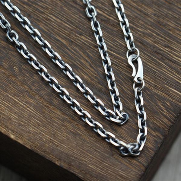 

necklaces bocai 2021 new fashion real s925 silver men necklace cross necklace for men long sweater chain taikoo chain men and women