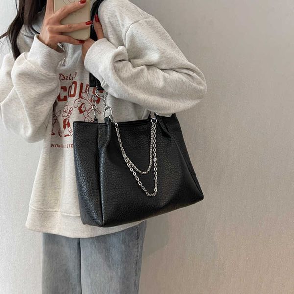 

leather korean style shoulder side bag for women casual ladies handbags simple solid travel hand 230424