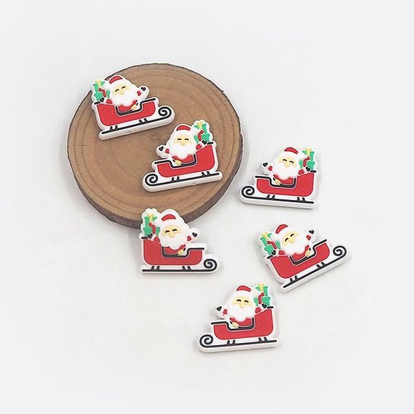 

crystal chenkai 50pcs santa claus beads christmas silicone focus beads bpa infant chewable dummy necklace pacifier toy accessories