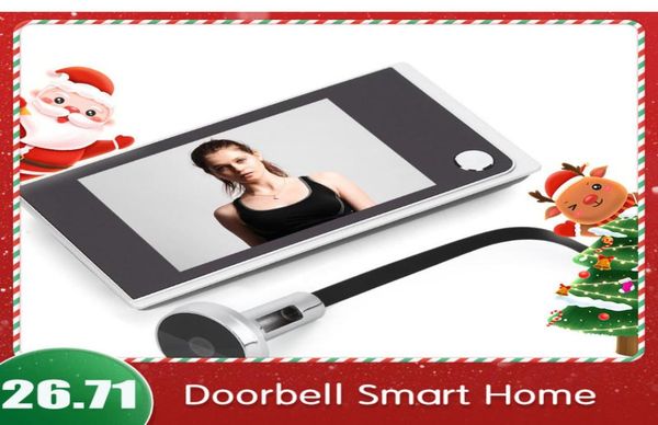 

video door phones 35 inch bell peephole digital camera 120 degree angle viewer video eye bell outdoor bell 2210314481739