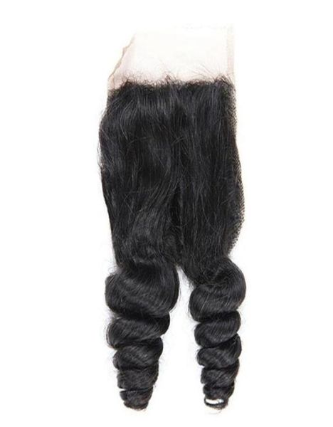 

brazilian human hair 4x4 lace closures loose wave closure for women bleached knots swisslace 130 density 1220 inch4947324, Black;brown