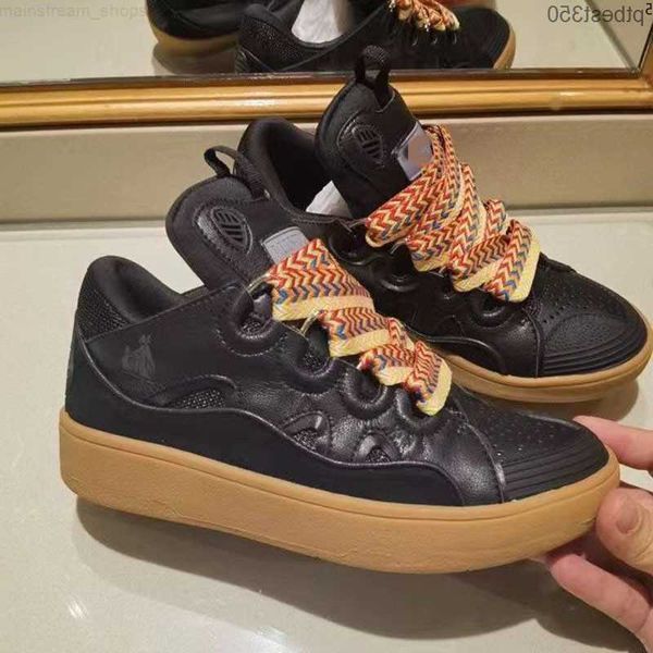 

luxury designer 2023 newsletter women men curb sneakers shoes fashion classical versatile high and low shoe with original packaging, Black