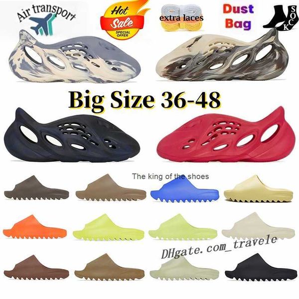 

designer slippers men woman slider foam runner vermillion mineral blue azure onyx pure sandals slide slipper ochre bone flax glow green runr, Black