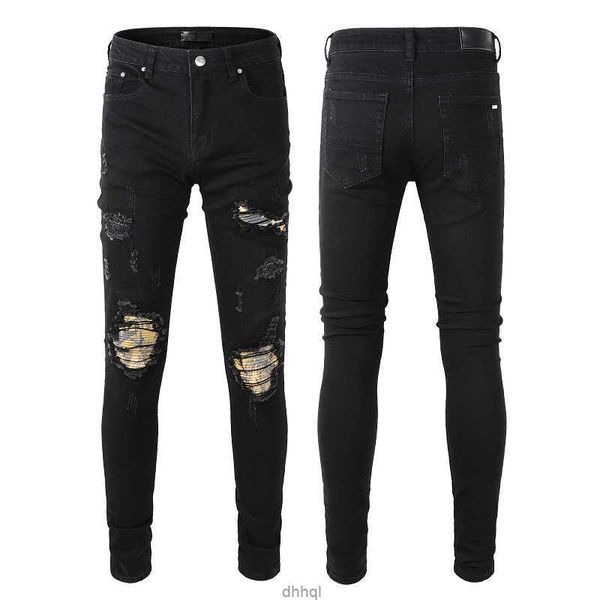 

wholesale balaman mens men ripped skinny straight slim elastic denim biker jeans long pants stylish fit jean7dvjs99q, Blue