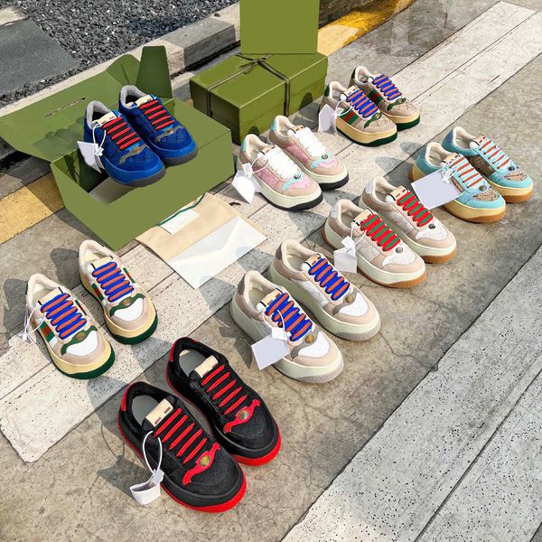 

leather casual shoes red green webbing sneakers platform casual shoes distressed fashion running vintage mesh stripe luxury canvas leather s, Black