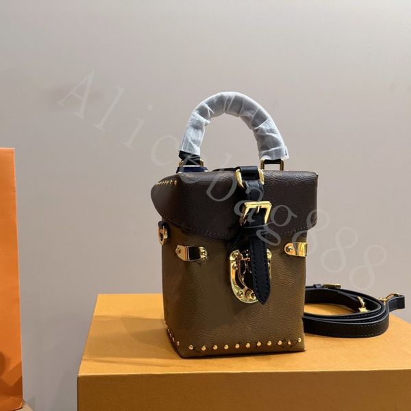 

old flower cross body camera box bags hasp nail decoration girl shoulder bags phone case mini handbags with 2 straps letter print with origi