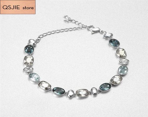 

qsjie swa crystal sparkling highend lady bracelet h09036795433, Black
