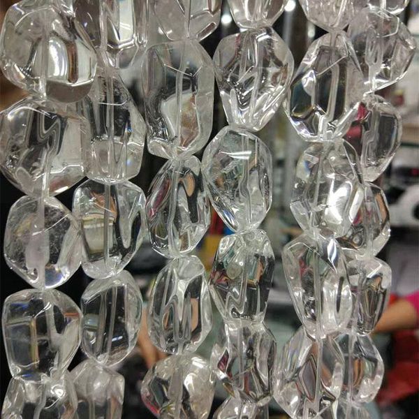 

crystal aa natural white rock quartz beads 15'' faceted orm irregular diy loose beads for jewelry making beads bracelet necklace