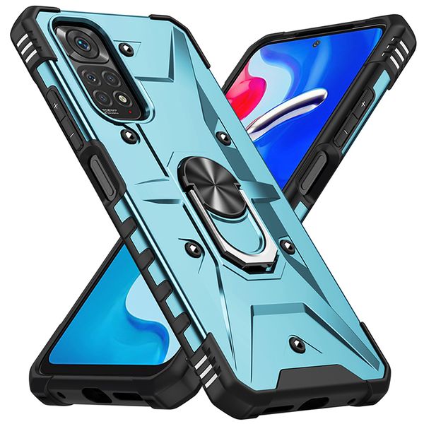 

ring holder phone cases for xiaomi poco c40 redmi note 11 11s 9a 9c 9i 9at 10a 10c armor 2 in 1 shockproof magnetic kickstand cellphone case