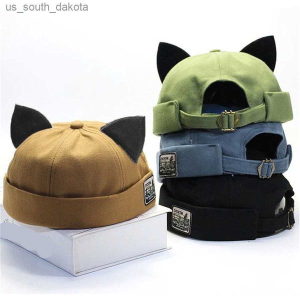 

ball caps novelty creative cute cat ears beret landlord no eaves hip hop baseball hat men women summer autumn internet celebrity bl47 l23052, Blue;gray