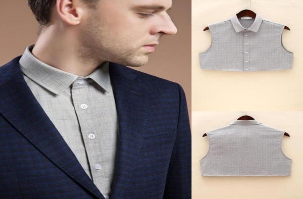 

bow ties 2022 fake collar men039s business plaid shirt fashion elegant collared checkered lapel dress vest clothes4248158, Black;gray