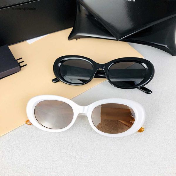 

2023 luxury fashion sunglasses factory% 80 retail gm sunglass new ev small frame slimming mh red same as zhou jieqiong's female cat&#03, White;black