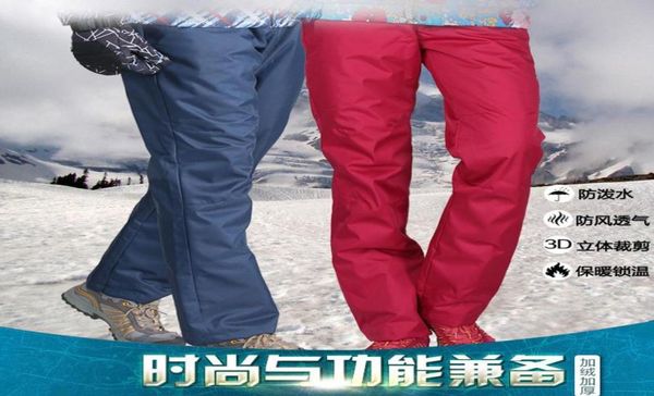 

skiing pants padded men waterproof breathable warm couple strap ski female9734738