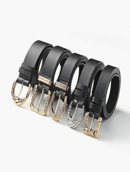 

belts new irregular geometric women039s fashion windbreaker decorative jeans needle buckle belt women8808279, Black;brown