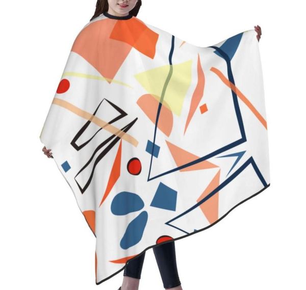 

professional barber cape polyester hair cutting salon cape water and stain resistant apron cutting hair geometric pattern loop6659131
