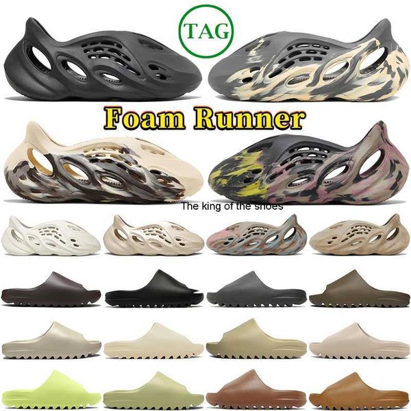 

foam runner sandals designer slippers men women sliders sand ararat silder mineral blue onyx bone slide vermillion slides ochre slipper run, Black