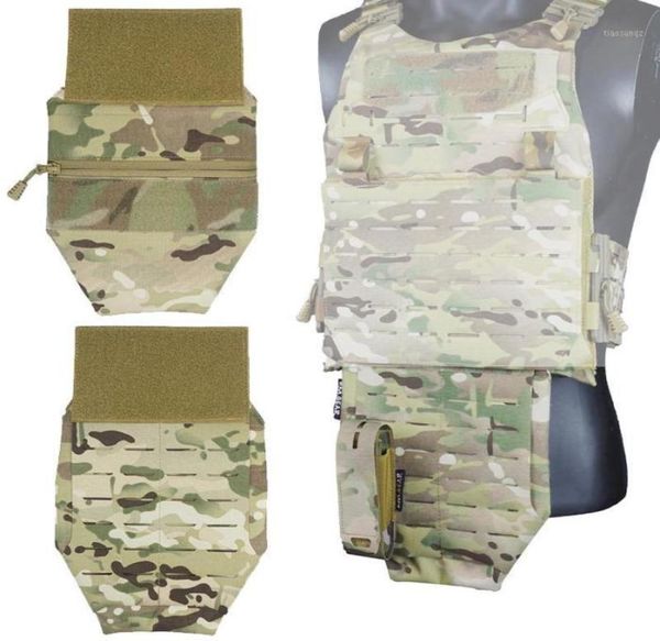

hunting jackets tactical vest bag military laser cutting molle abdominal pouch expansion conversion protect accessories9481685, Camo;black