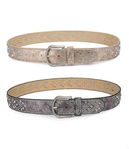 

new fashion cool rivets diamond women039s belt can be01232877482, Black;brown
