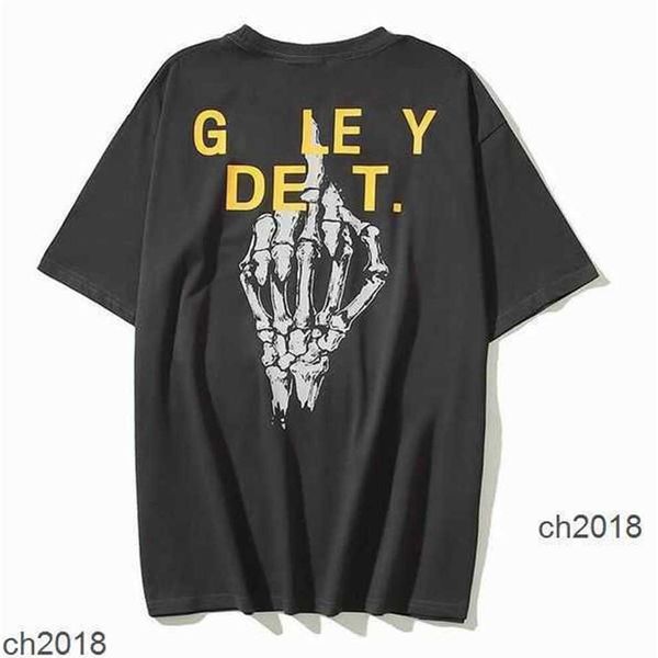 

2023 men's t-shirts designer galleryes depts shirt alphabet print trendy trend basic casual fashion loose short t-shirt half sleeve tee, White;black