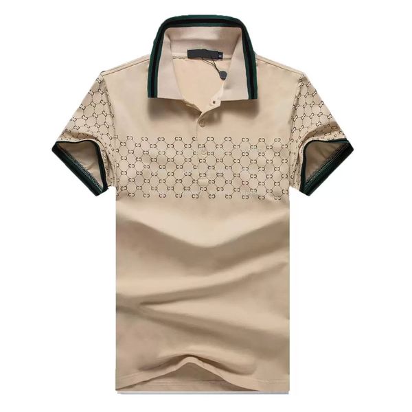 

mens polo shirts designer t shirt high street solid color lapel polos printing cottom clothing tees polos plus size badge decoration #g-g6, White;black