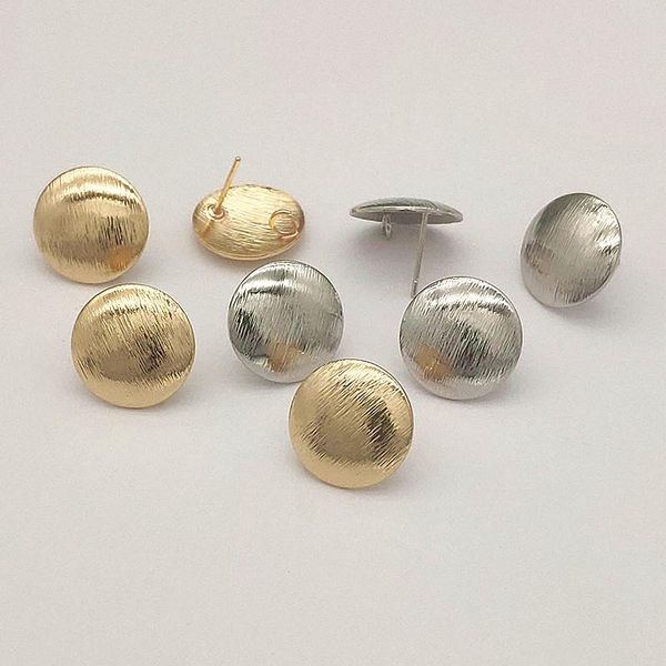 

polish new arrival 15mm 100pcs brass round earrings stud connector for handmade earrings diy parts jewelry findings components, Blue