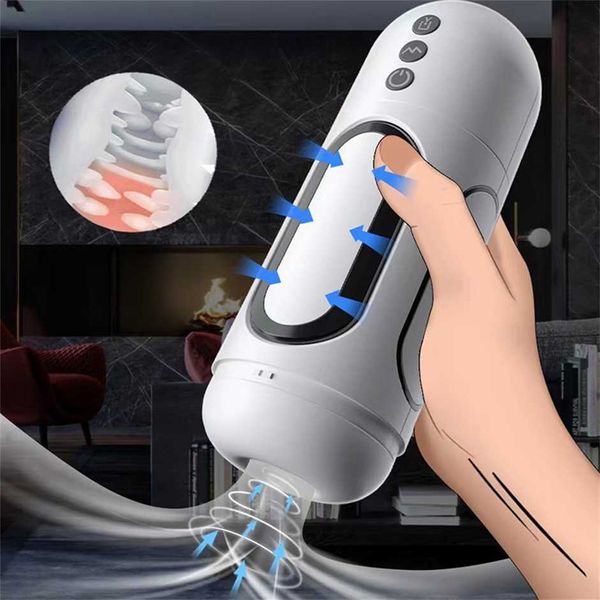 

automatic male masturbator cup vibration blowjob sucking telescopic silicone vagina masturbation toys men 70% outlet store sale