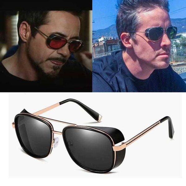 

male steampunk sunglasses tony stark man matsuda retro vintage eyewear sun glasses uv400 oculos de sol, White;black