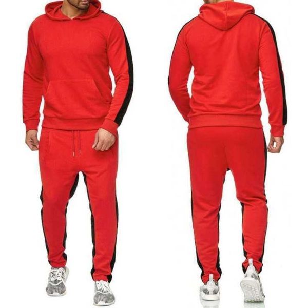 

casual sports suit sweatshirt men's hooded fashion gym tracksuit men, Black