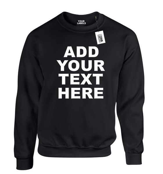 

heavy blend 88000 couple lover sweatshirt custom print with your design inside neck labels and hang tags shipping, Black