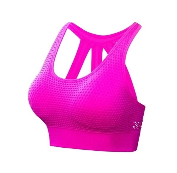 

yoga outfits rose red sport bra women039s shockproof push up running gym crop breathable beauty back 2210272583747, White;red