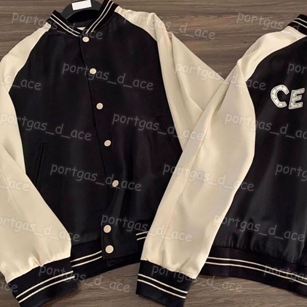 

luxury baseball coats women men contrast color baseball jacket ins fashion spring autumn jackets m l xl, Black