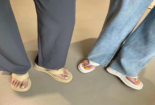 

slippers mr co platform flip flops women wedge slippers square to female brand casual slides thick bottom ladies fashion chic summ1153185, Black